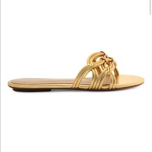 Schutz Soffy Gold flat Sandal - Sz 7.5